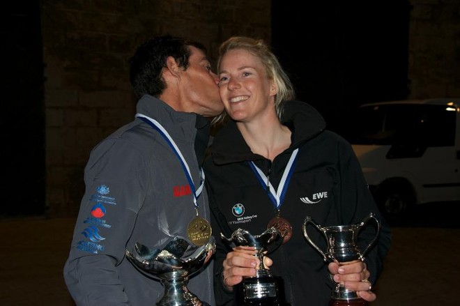 Friederike Belcher winning the bronze medal 470W - Trofeo SAR Princesa Sofia Mapre 2012  ©  Victor Kovalenko